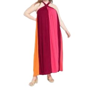 Lane Bryant Colorblock Maxi Dress